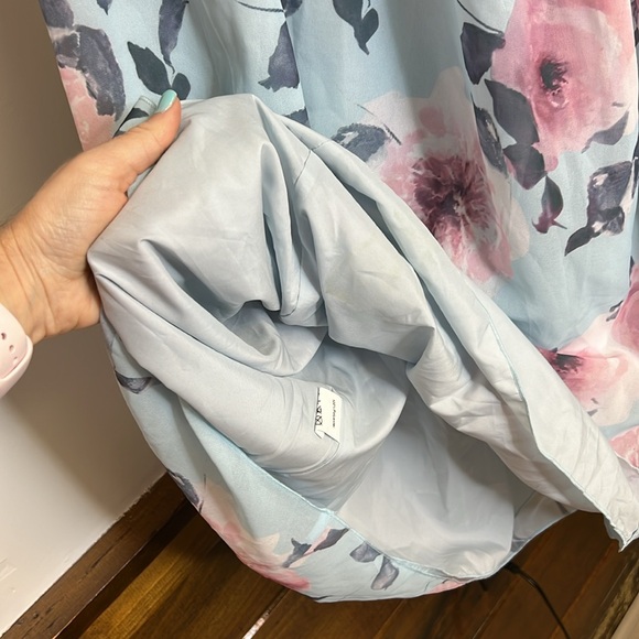 Amazon Kojooin Blue & Pink Floral Sleeveless Dress- S - Picture 4 of 6